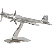 Turboprop Silver Aluminium Aeroplane Sculpture