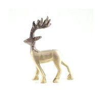 Tilnar Art Recycled Aluminium & enamel Brushed Silver Large Stag