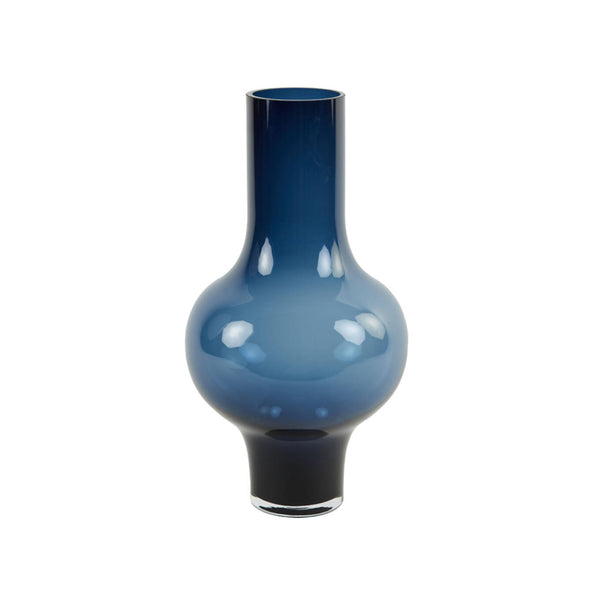 Bulbous Navy Blue Vase