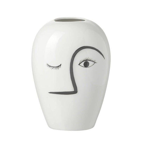 White Ceramic Lashes Vase