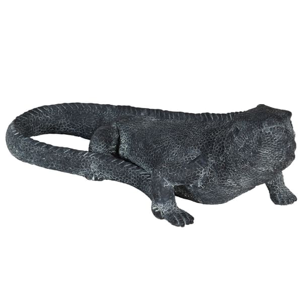 Black Iguana Reptile Sculpture Ornament
