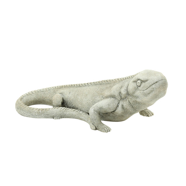 Light Grey Iguana Reptile Sculpture Ornament