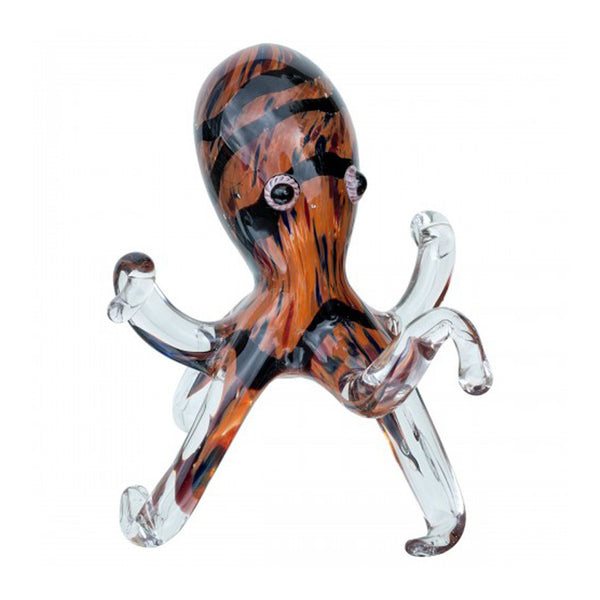 Brown & Black Coloured Glass Octopus