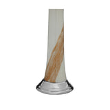 Gold Brush Stroke Silver Aluminium Pillar Candle Holder